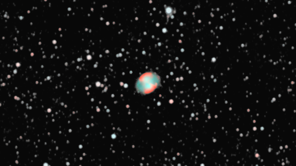 M27, the Dumbbell, taken with a Dwarf 3